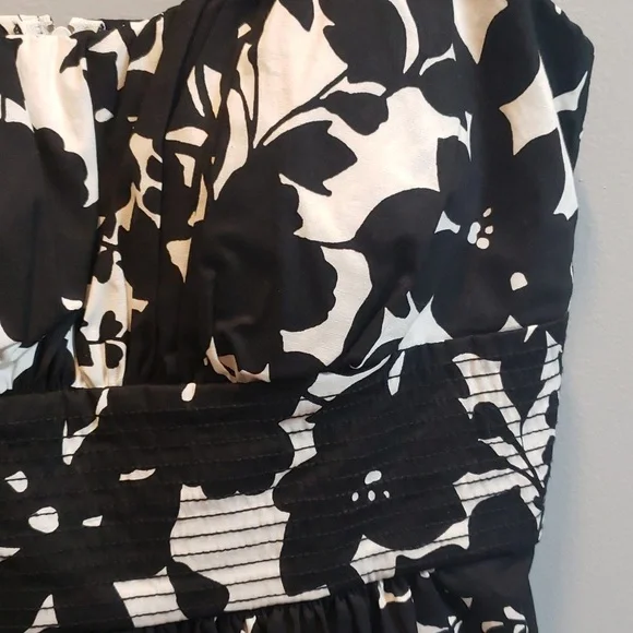 B.smart Black and White Floral Dress, 10 - Picture 6 of 6